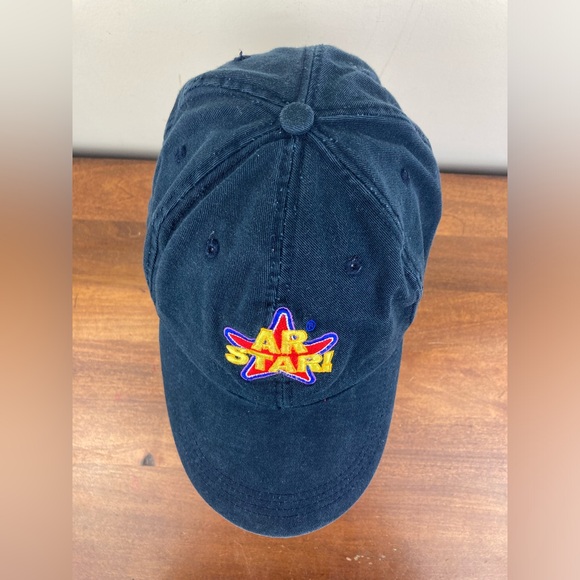 AR STAR! Navy Blue Embroidered Strapback Bullet Line Headwear Hat Cap. - Picture 6 of 9